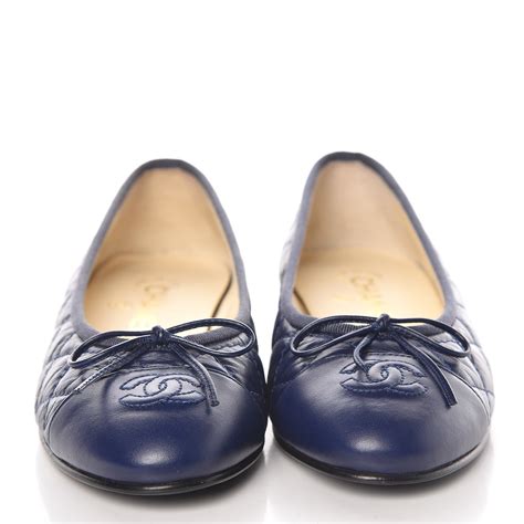 chanel ballerina navy|Chanel ballet flats sale.